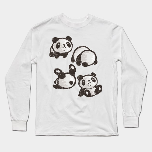 Rolling panda Long Sleeve T-Shirt by sanogawa